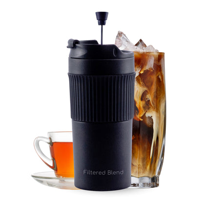 15 Oz Double Wall Stainless Steel Insulated French Press Coffee and Tea Maker