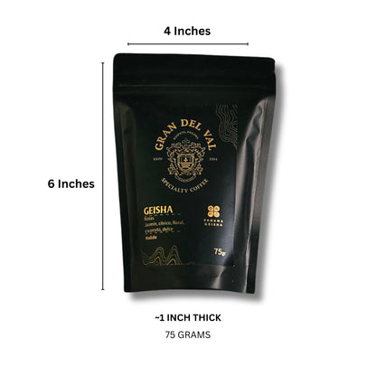 75 Grams Gran Del Val Geisha Coffee Whole Beans