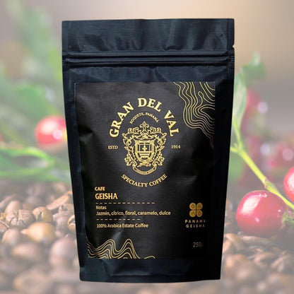 250 Grams Gran Del Val Panamanian Geisha Washed Whole Coffee Beans