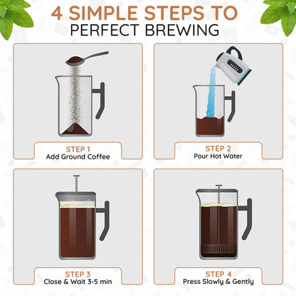 1.6L Stainless Steel French Press