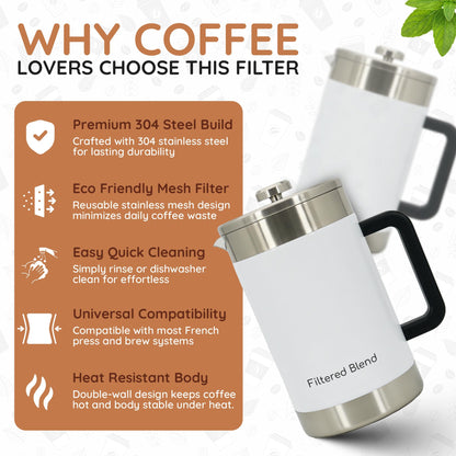 1.6L Stainless Steel French Press