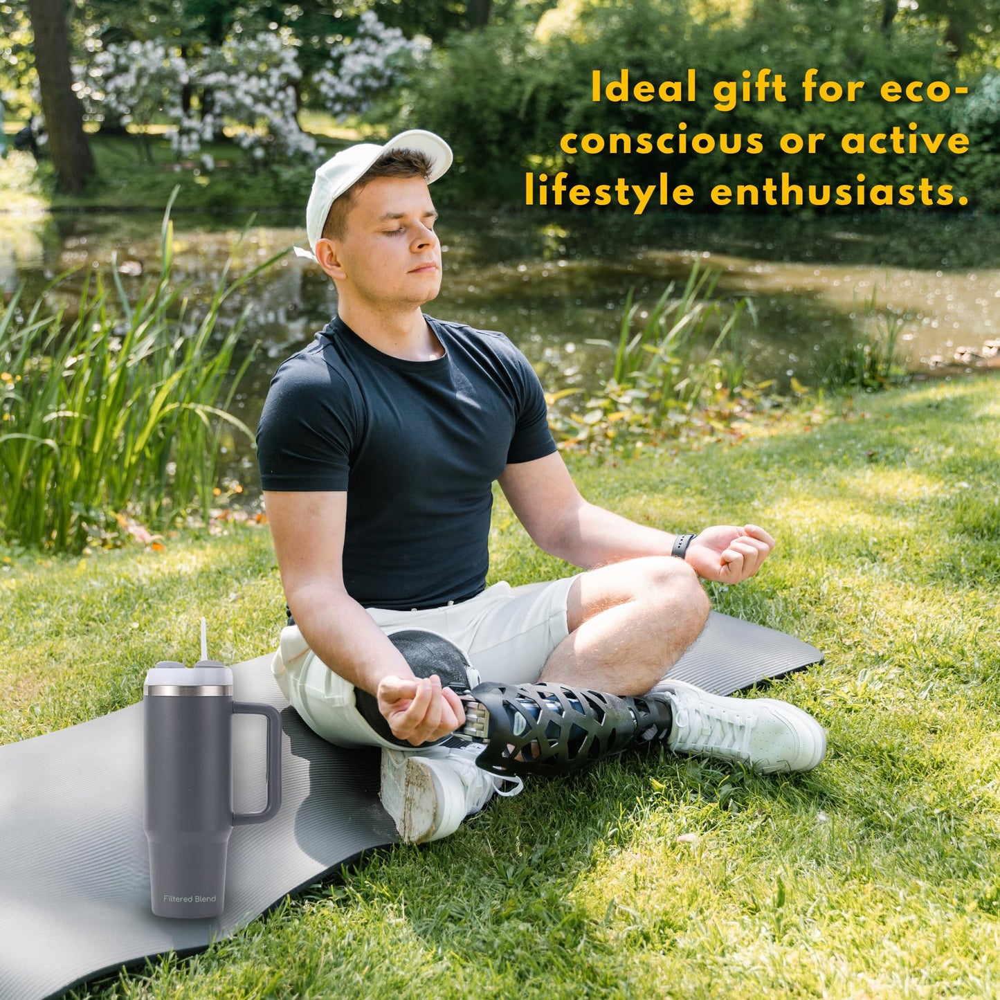 40 Oz Insulated Stainless Steel Travel Tumbler with Handgrip for Coffee, Tea, and Smoothies (Copy)