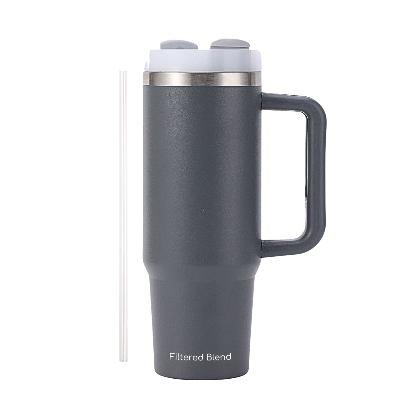 40 Oz Insulated Stainless Steel Travel Tumbler with Handgrip for Coffee, Tea, and Smoothies (Copy)