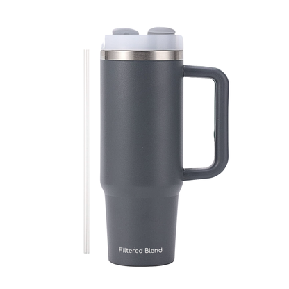 40 Oz Insulated Stainless Steel Travel Tumbler with Handgrip for Coffee, Tea, and Smoothies (Copy)